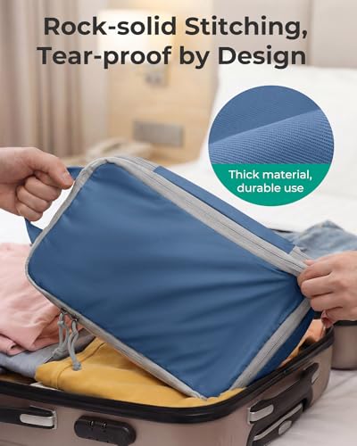 Image of BAGSMART Compression Packing Cubes for Travel, Lightweight Vacation Essentials, Suitcase Organizer Bags, Durable Luggage Organizer, 6 /4 /2 Set Options, Deja