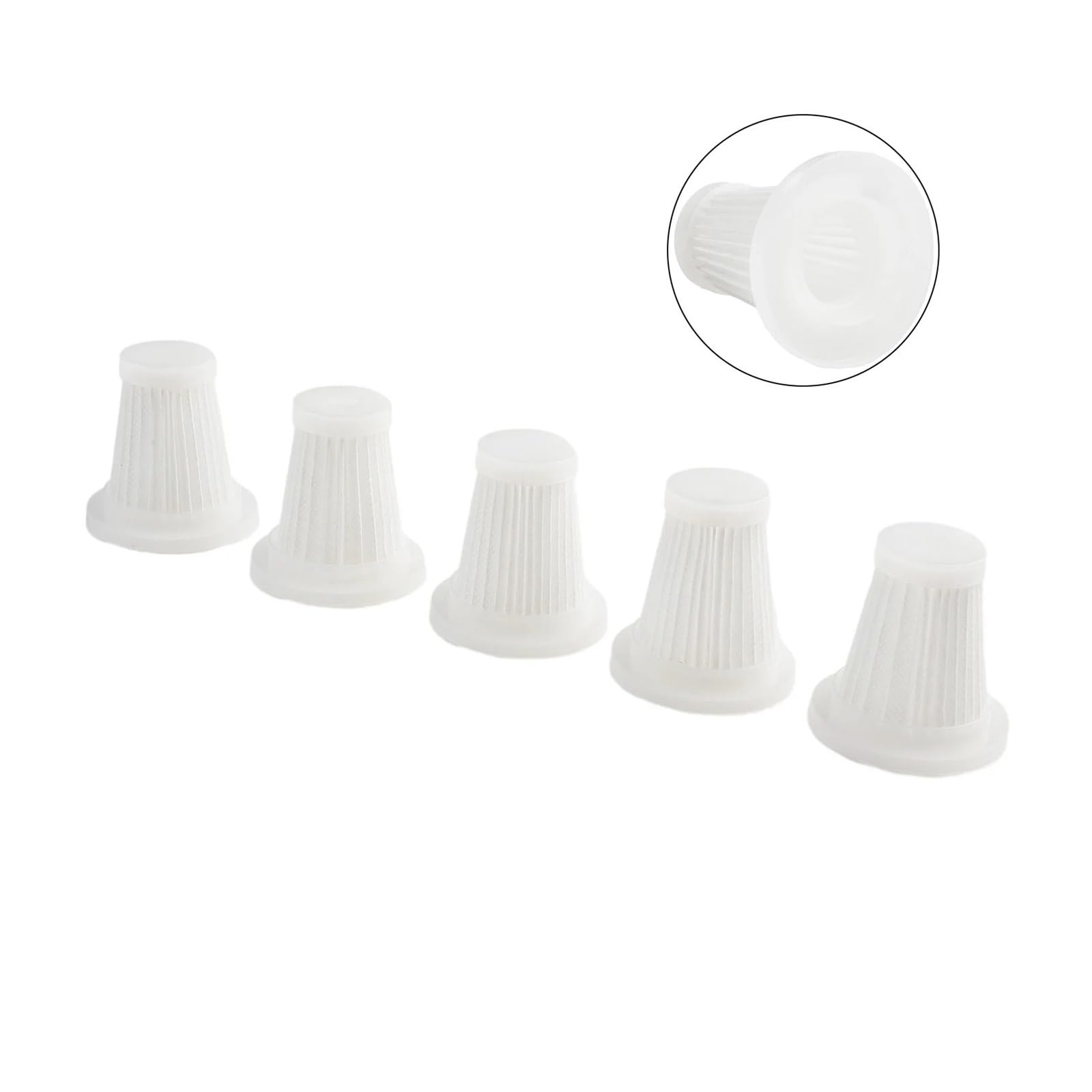 EEZII Filter Element Dust Filters Reusable Car Vacuum Cleaner Filter Replace Accessories Washable Filters(5pcs)