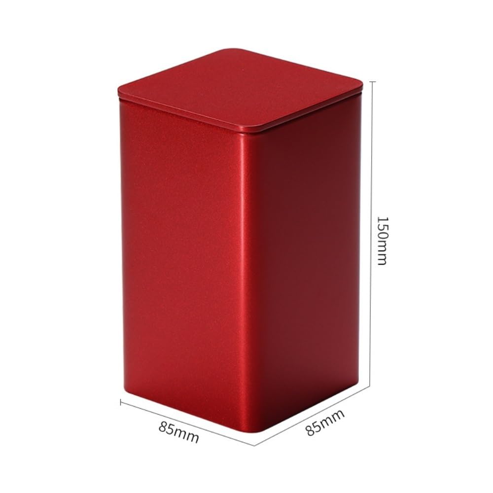 XYNSNDB Teedose, Vorratsbehälter für große Teemengen, kleines/großes quadratisches Eisenglas, leeres Glas, Küchengewürz-Vorratsdose, Tee-Set, einzelnes Glas, Teedose (A, hohe Dose)