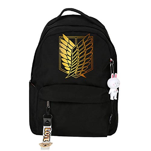 Anime Attack on Titan Shingeki no Kyojin Mochila Cosplay Bookbag Daypack Bolsa para portátil