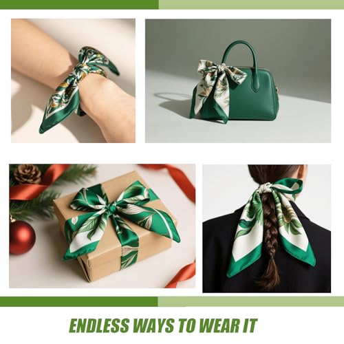 Seawhisper Premium Printed Satin Silk-Like Head Scarf for Women Square Hair Scarf Bandanas for Women 26 Inches 6