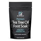 Tea Tree Oil Foot Soak and Epsom Salts for soaking | Foot Spa and Remedy for Athletes Foot, Stinky Feet, and Foot Soak for Dry Cracked Feet | Detox Foot Soak and Tea Tree Oil for Healthy Toenails 16oz