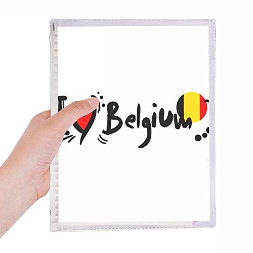 Cahier à spirale rechargeable Belgique : le cadeau souvenir idéal avec motif cœur