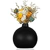   Ceramic-Vase-Black-Bottle-Shape-47x39x47-inches-Modern-Farmhouse-Decor-Holds-Water-Ideal-for-Dried-or-Fresh-Flowers-Table-Top-Wedding-Mothers-Day-Gift