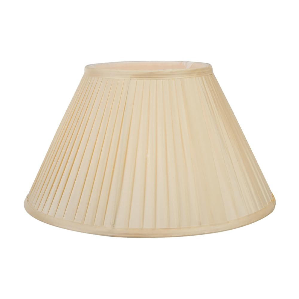 Pacific Lifestyle Cream Empire Pleated Silk Lampshades For Table Lamps | Ivory Traditional Tapered Lamp Shades For Floor Lamp… (, 40Cm Diameter)
