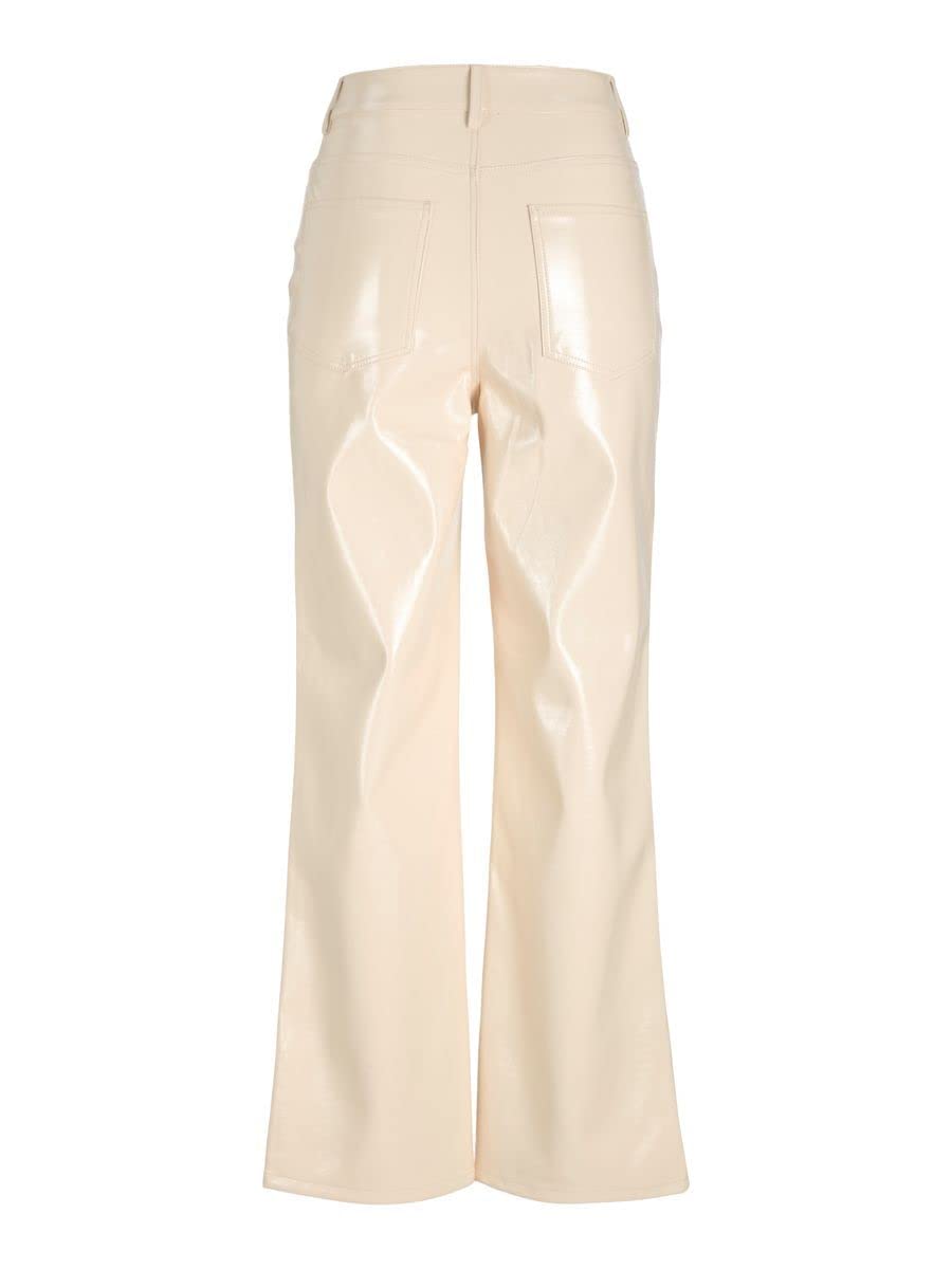 JJXX Damen Hose Jxkenya Hw Straight Faux Leat Pants Noos