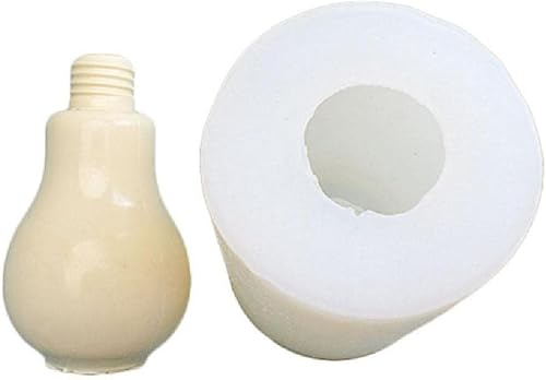 Molde de silicona en forma de bulbo para hacer velas, jabón, yeso, escritorio, ornamento, pasteles, fondant, velas de chocolate, moldes de silicona