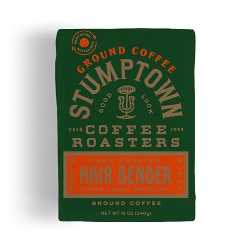 Stumptown Coffee Roasters, Medium Roast Ground Coffee - Hair Bender 12 Ounce Bag, Flavor Notes of Citrus and Dark Chocolate