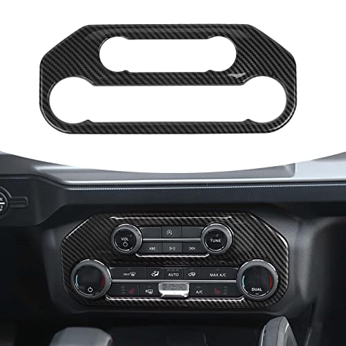 RAZPOY Air Conditioning Switch Panel Cover for Bronco Accessories, Center Console A/C Button Trim for 2021-2025 Ford Bronco, Carbon Fiber