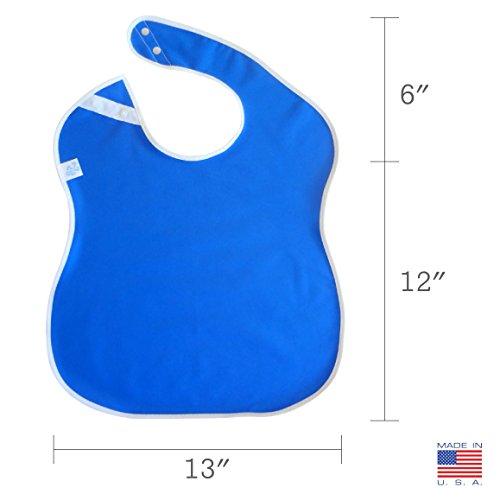 Toppy Toddler Large Waterproof Baby Bibs. Snap Buttons. Bib Easily Wipes Clean. Boys and Girls Gift Set 4-Pack (18-48 Months)