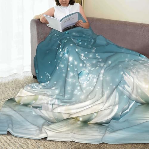 Couverture polaire lotus blanc pour lit et canapé plaid doux - 8