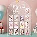 Lineshading My First Year Photo Frame Acrylic 18 x 12 Inch Large 12 Monthly Milestone Photo Board Picture Frame Display Hanging/Standing Baby Memories Collage Gift for 1st Birthday Newborn Keepsake