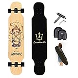 FWEOOFN Patineta Longboard de 42 Pulgadas de Largo x 9,8 Pulgadas, Longboard de Baile Freeride para Adultos, niños/niñas/jóvenes, Carga máxima de 330 Libras, 8 Capas de Arce
