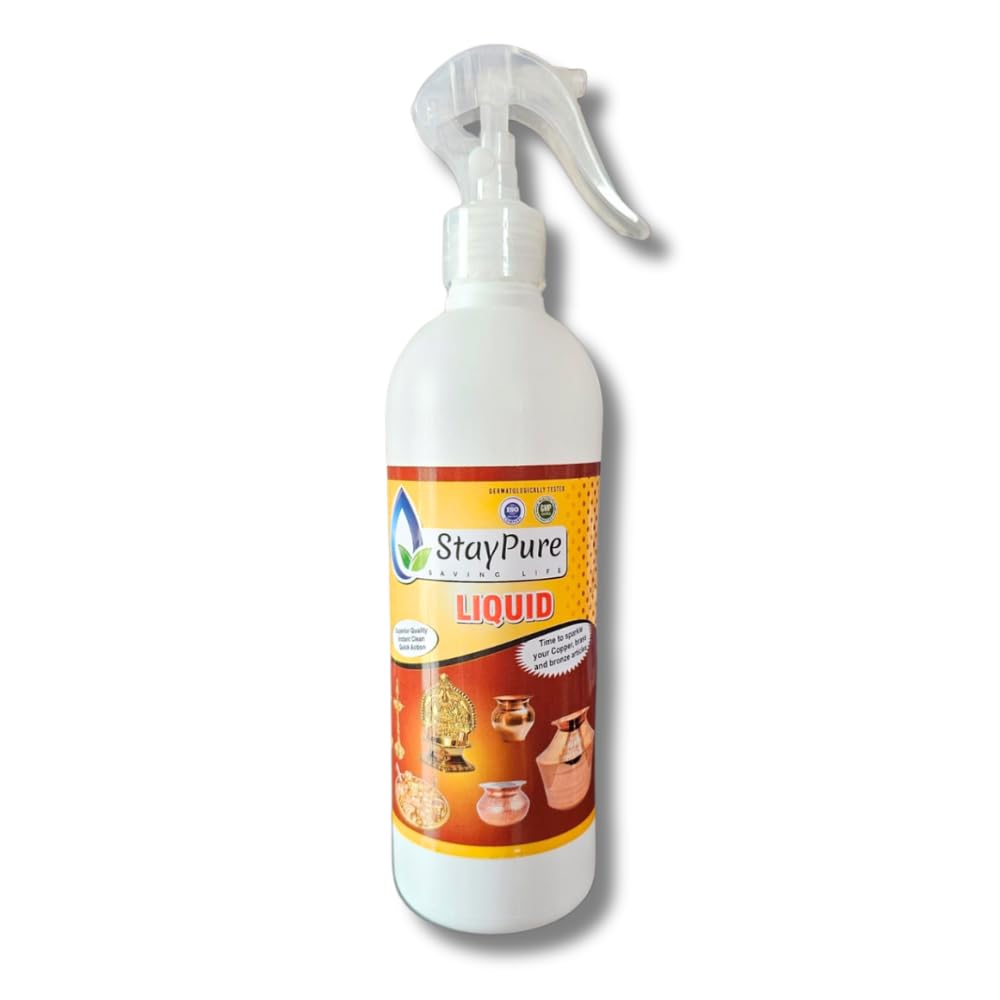 Stay Pure Copper & Brass Cleaner (500 ML) | Powerful Metal Polish for Copper, Brass, Bronze & Other Metals | Removes Tarnish, Restores Shine, and Protects Surface-image-9