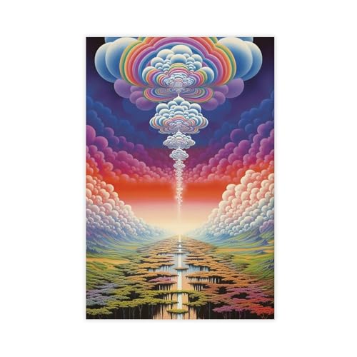 Poster rétro surréaliste toile pour salon chic et chambre moderne 40x60 cm