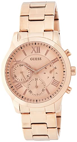 Guess Femmes Analogique Quartz Montre avec Bracelet en Acier Inoxydable W1070L3