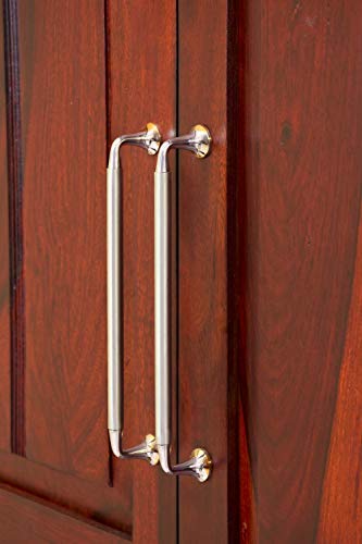 Image of Sheesham Wood Wardrobe with 2 Door and 2 Drawers Storage for Clothes Solid Wood Almari for Living Room Bedroom Home Wooden Furniture