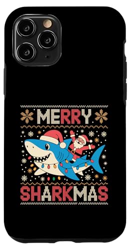 Merry Sharkmas AO[Z[^[ T^ CfBO V[N Cgt X}zP[X iPhone 11 Pro p