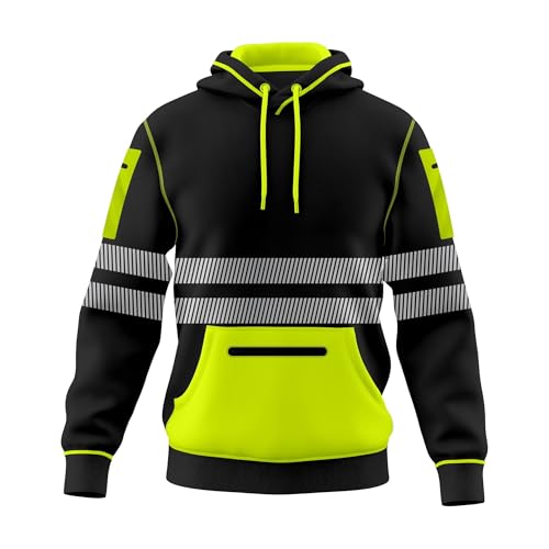Sweat à capuche haute visibilité pour homme et femme idéal pour vos chantiers et sorties