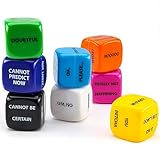 Bulk Toys Fortune Dice - 24 Pcs Colored Dice Gifts for Kids - Party Favors, Easter Egg Fillers, Goodie Bag Supplies, Pinata Stuffers, Vending Machine Toy