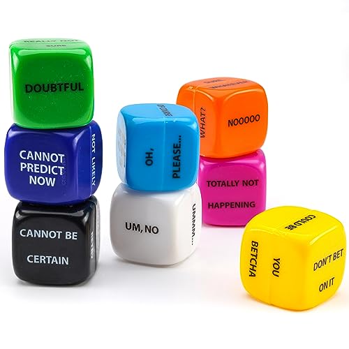 Bulk Toys Fortune Dice - 24 Pcs Colored Dice Gifts for Kids - Party Favors, Easter Egg Fillers, Goodie Bag Supplies, Pinata Stuffers, Vending Machine Toy