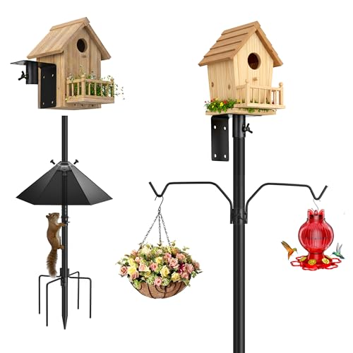 Bird Feeder Pole Kit with Squirrel Baffle