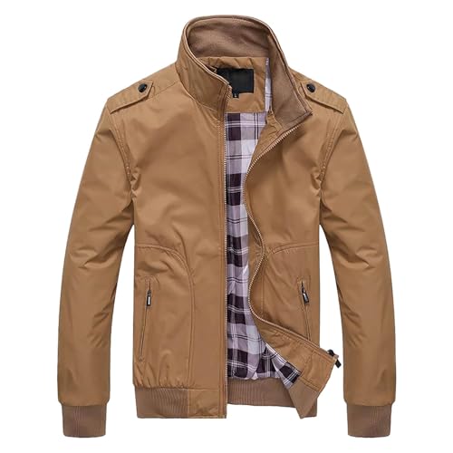 Modeewel College Jacke Herren Braun Fleecejacke