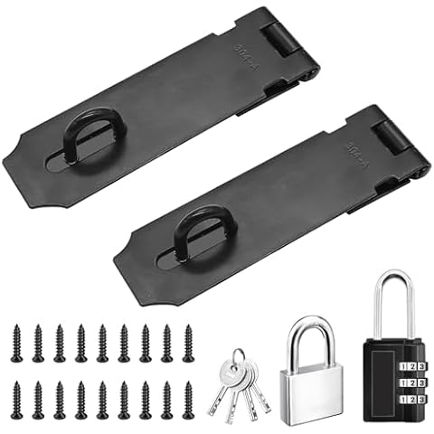 Sunxeke 5 Inch 304 Stainless Steel Hasp Lock Set Cover