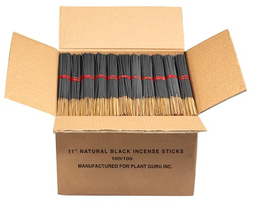 2000 Unscented Charcoal Black Incense Sticks 11" Bulk - 100% Natural Charcoal, Joss and Bamboo Punk Blanks - Great for DIY Aromatherapy Incense Making.