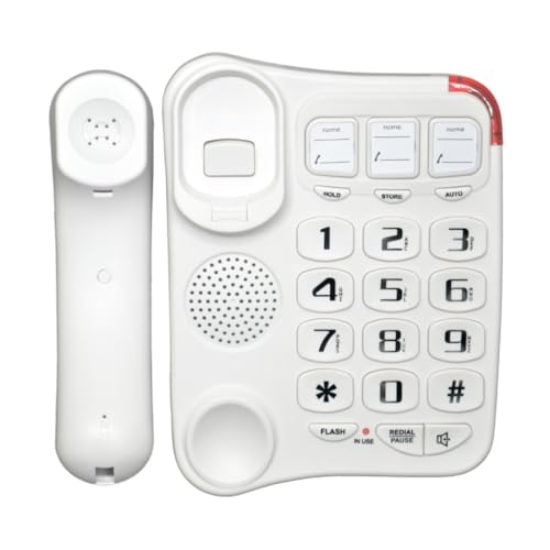 Téléphone fixe à gros boutons avec sonnerie forte pour senior