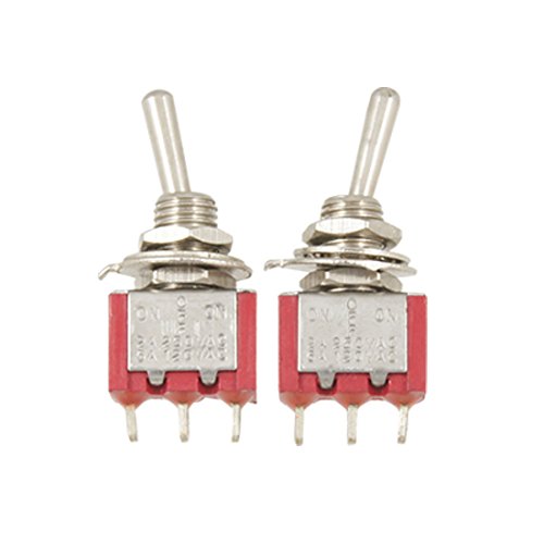 uxcell 2 Pcs AC 120V/5A 250V/2A on Off on SPDT Toggle Latching Switches