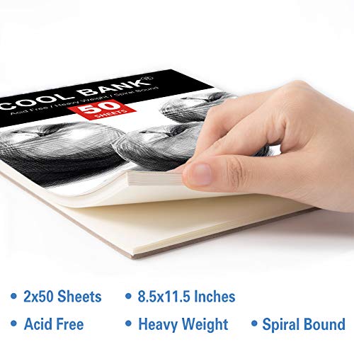 image for COOL BANK 52 Piece Professional Drawing Set with 2 x 50 Page Drawing P