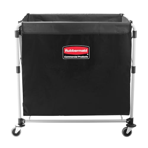 Chariot pliable Rubbermaid 300L en acier gris