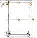 HOME IT Clothes Rack for Hanging Clothes - Heavy Duty Commercial Grade Chrome for Clothing, Garment Rack Adjustable, Collapsible, Expandable Clothing Rack, 200 LBS Capacity