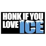 Funny USA Honk If You Love ICE Bumper Sticker Car Decal Gift Patriotic American United States Patriotic Oval Support Immigration Customs Enforcement