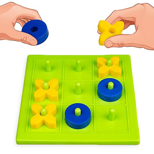 Image of Puno OXOX Games - Tic Tac Toe Game - Classic Indoor Games for Kids - Board Games xo xo | Mutlicolor | Pack of 1