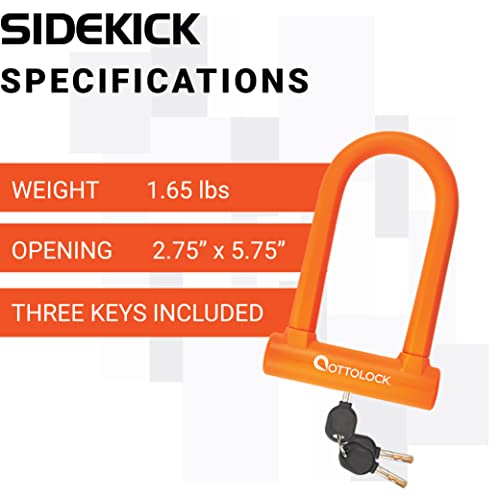 Ottolock Combination Bike Lock & Compact U-Lock (Otto Orange, 30 Inch) #TOP6