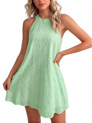 Robe en dentelle chic et robe d'été décontractée sans manches pour femme active