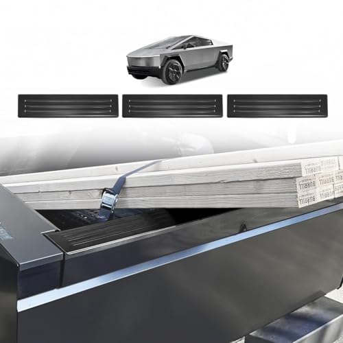 BestEvMod Metal Tailgate Top Protector Cover Compatible with Tesla Cybertruck 2024 2025 Accessories Truck Bed Tailgate Molding Cap Protective Trim Stainless Steel Easy to Install (Matte Black)