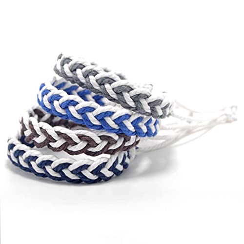 Firazio 24Pcs Handmade Braided Friendship Bracelets For Women Mens Colorful Boho Surfer Bracelets Fashion Cool Woven Wrist Cord Bracelet For Boys Birthday Gifts-Party Favors Adjustable #TOP6