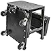 JEGS Mechanic Seat and Step Stool | 300 LBS Capacity | Padded Seat | Black Logo | Heavy-Duty Construction | Comfortable and Ergonomic Design | Smooth-Rolling Casters