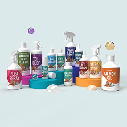 Petsly® Floh & Zeckenmittel für Hunde -500ml - Flohshampoo Hund & Zeckenschutz Hund & Katze, Flohmittel Hund mit Teebaumöl - Sensitives Hundeshampoo, Floh und Zeckenschutz für Hunde