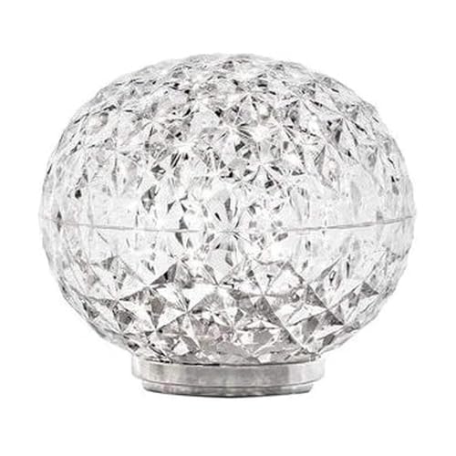 Kartell Mini Planet, Lampe de Table à batterie, Cristal, Ø 16 cm