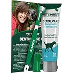 Vet’s Best Dog Toothbrush and Enzymatic Toothpaste Set | Teeth Cleaning and Fresh Breath Kit with Dental Care Guide| Vet Formulated