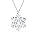 Bling Jewelry Classic 925 Sterling Silver Snowflake Pendant Charm 18in Chain