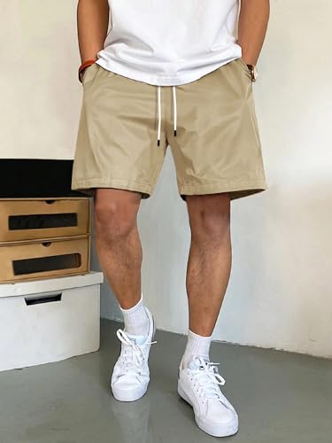 Image of QNIM Shorts for Men | Casual Cotton Drawstring Summer Shorts | Relaxed Fit Comfortable Chino Half Pants with Pockets | Stylish Lounge Wear & Everyday Outdoor Streetwear (Q-81-84)