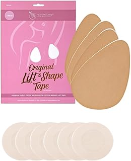 perky pear Original Lift & Shape Breast Tape [AH Cups] - 2 Pairs of Adhesive Breast Tapes and 3 Pairs of Nipple Covers (Beige, GG-H)-picture-29