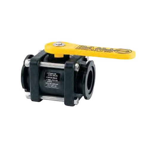 Banjo MV100CF 1" Manifold Flange Ball Valve, Polypropylene, Max 150 PSI