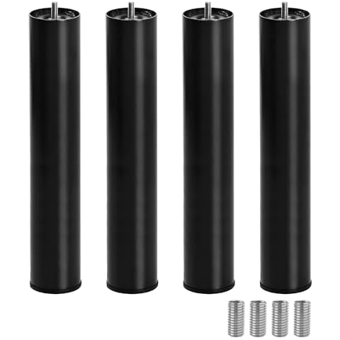 Skuehod 14 Inches Metal Bed Legs Replacement for Electric Adjustable Bed Base Frame, Metric M8 (8mm) Thread only (14 inch, M8 Thread) Cover