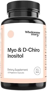 Myo-Inositol & D-Chiro Inositol Blend | 30-Day Supply | Most Beneficial 40:1 Ratio | Hormonal Balance & Healthy Ovarian Function Support for Women | Vitamin B8 | Made in USA (120 Capsules)